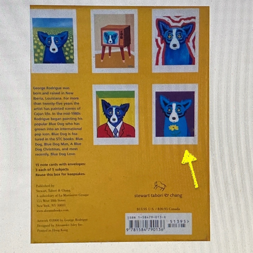 Y2K I George Rodrigue I Matted "Daisy" Blue Dog Note Card - Picture 16 of 16